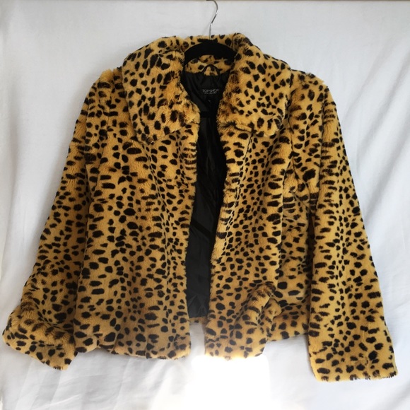Faux Fur Leopard Pront Jacket - Picture 2 of 5